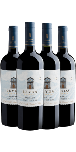 Kit Quarteto Leyda Reserva Merlot 2022